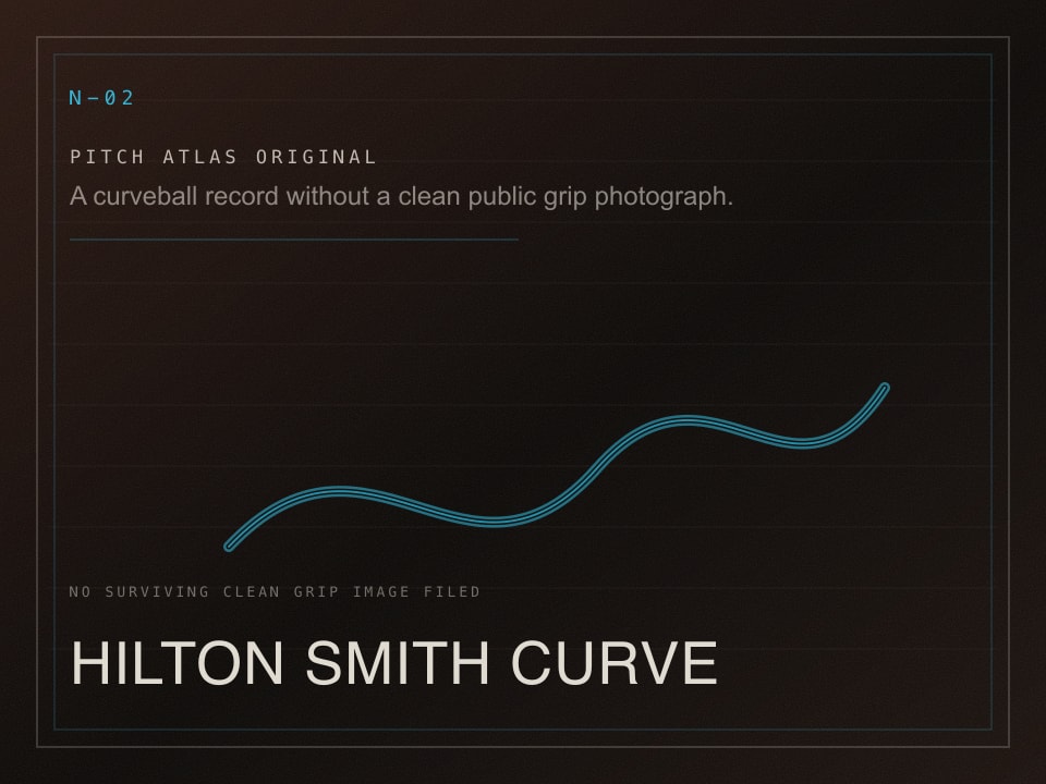 Original Pitch Atlas archive plate with a curve path study for Hilton Smith.